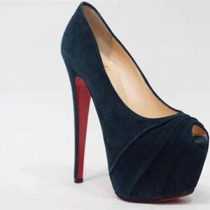 Drapesse peep toe platforms 160mm Suede